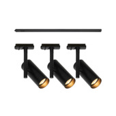 Spot système rail Nordlux Link Jerome GU10 3 pièces + rail 1 m noir