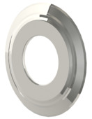 Saninstal schouwplaat inox ø150 mm