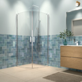 Sealskin 2-delige douchecabine kwartrond Inc. 90x90x200 cm helder glas/zilver hoogglans
