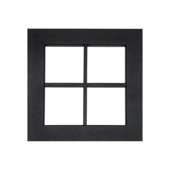 Kader staal zwart set 18,6x18,6 cm helder en mat glas