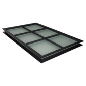 Kader staal zwart set 50x80 cm mat glas