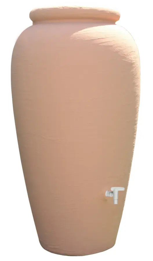 Regenton Amfoor terracotta 300L + kraantje en vulautomaat