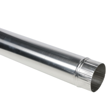 Burgerhout afvoerbuis aluminium 100 cm x ø90 mm