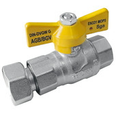 Van Marcke gasbolkraan met L moer voor aardgas en LPG 3/4"FF