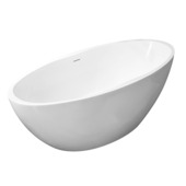 Marho Seren vrijstaand ligbad 170x78 cm acryl mat wit met waste