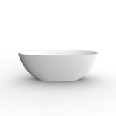 Marho Chiek vrijstaand ligbad 165x75 cm solid surface mat wit