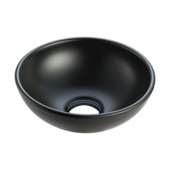 Marho waskom rond Drova Ø 28x10 cm keramiek mat zwart