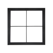 Kader staal zwart set 40x40 cm helder en mat glas