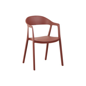 Chaise de jardin Gili synthétique couleur terracotta 