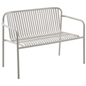 Banc de jardin Sanne 117,5 cm acier beige