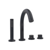 Mitigeur bord de baignoire 4 trous Marho Valdra noir mat