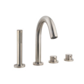 Mitigeur bord de baignoire 4 trous Marho Valdra acier brossé