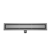 Caniveau de douche Marho Drip 100x7 cm gris canon