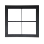 Kader staal zwart set 30x30 cm helder en mat glas