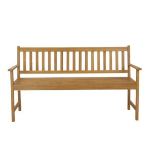 Banc de jardin 3 places Wakefield Koen bois d'acacia 152x58x86 cm