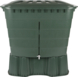 Tonneau de pluie rectangulaire vert 520L avec robinet