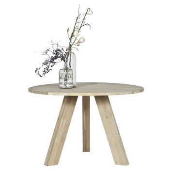 WOOOD eettafel Rhonda 130 cm eiken rond