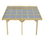Overkapping aanbouw 424x257 cm geïmpregneerd