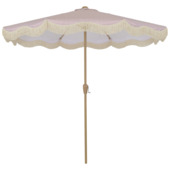 Parasol Marbella streep terracotta Ø 250 cm