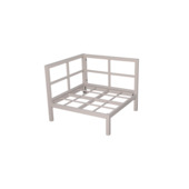 Banc palette d'angle Dune 84 cm aluminium beige 