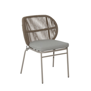 Chaise de jardin Amélie beige 81 x 58 x 57 cm