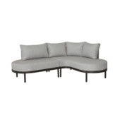 Salon de jardin Mila beige /acier brun