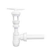 Ensemble d'évacuation avec clapet et siphon Aqmos