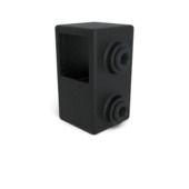 Novidade steigerbuis koppelstuk vierkant t-stuk zwart ø 25 mm