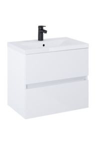 Meuble de salle de bain Altantic Heron blanc brillant 60 x 38,5 x 53 cm
