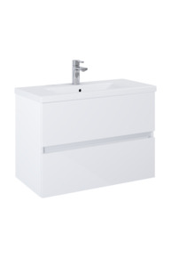 Meuble de salle de bain Altantic Heron blanc brillant 80 x 38,5 x 53 cm