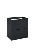 Atlantic wastafelonderkast Raff zwart ribbelfront 60 x 45,2 x 63,5 cm