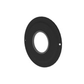 Rosace Saninstal pour poêle à pellets ø80 mm noir