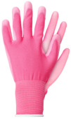 Gants de travail S polyester rose clair