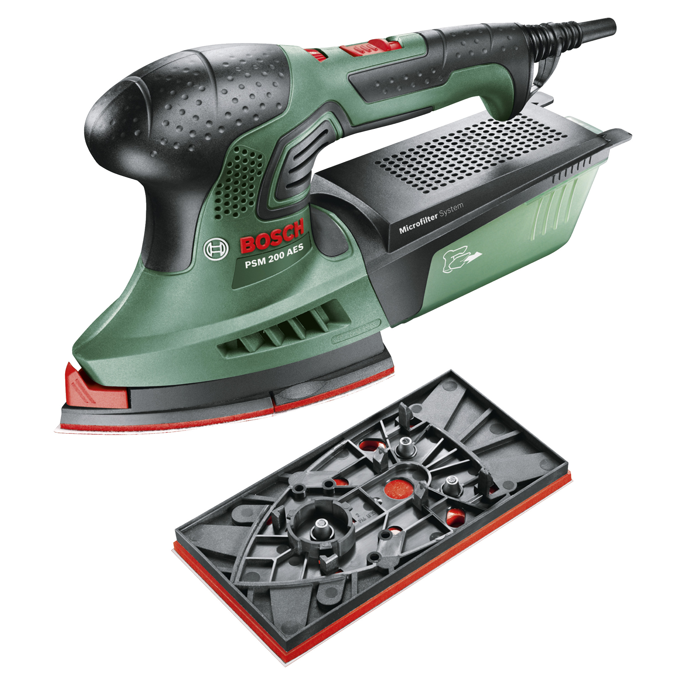Ponceuse Multi Delta 200W 14000 RPM Avec Système Anti-Poussière Et Accessoires - Idéale Pour Bois