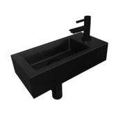 Ensemble lave-mains droite Marho Ondine S noir mat