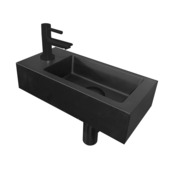 Ensemble lave-mains gauche Marho Ondine S noir mat