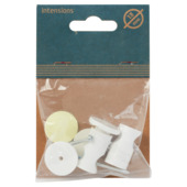 Intensions combisteun midden roede 13 mm wit 2 stuks