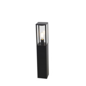 Borne lumineuse Qazqa Charlois 1x E27 80 cm aluminium noir