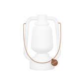 QAZQA staande buitenlantaarn LED 3W oplaadbaar wit kunststof