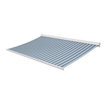 Store banne Staccato rayé bleu (couleur 320553) sur mesure