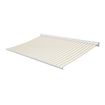 Store banne Staccato rayé brun/blanc (couleur 8921) sur mesure