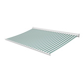 Knikarmscherm Staccato streep groen/wit (kleurnr. 315420) op maat