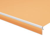 Volant à bord droit orange uni (couleur U767) sur mesure