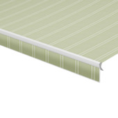 Volant à bord droit rayé vert (couleur T289) sur mesure