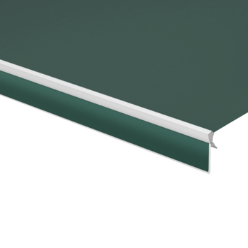 Volant à bord droit vert uni (couleur 6687) sur mesure