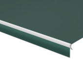 Volant à bord droit vert uni (couleur 6687) sur mesure