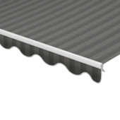 Volant à bord ondulé rayé gris (couleur 338644) sur mesure