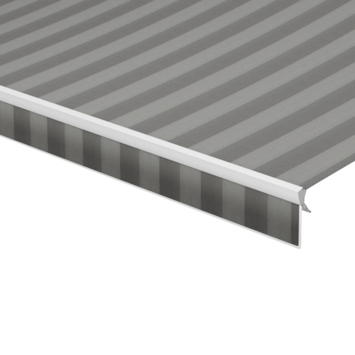 Volant à bord droit rayé gris (couleur T384) sur mesure