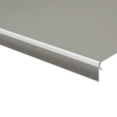 Schulprand (volant) recht effen grijs (kleurnr. 320925) op maat