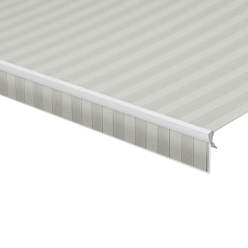 Volant à bord droit rayé gris (couleur 320888) sur mesure